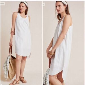 Anthropologie Cloth & Stone Bow Tie Chambray Dress Size Small